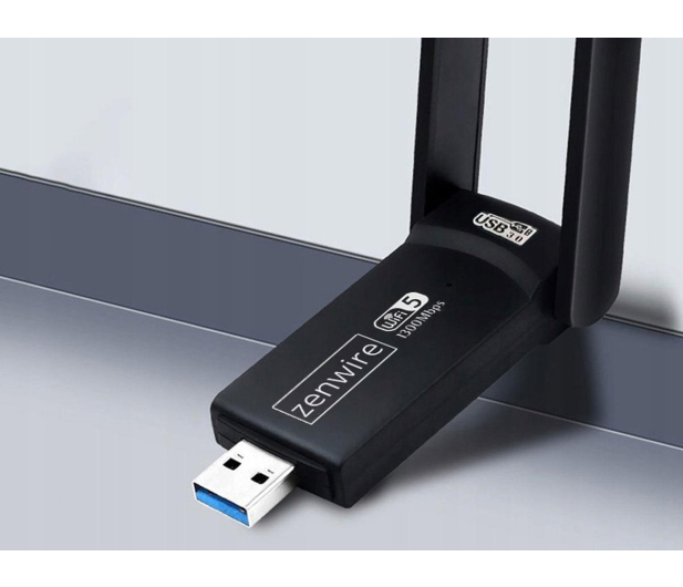 Zenwire Karta Sieciowa Adapter USB 3.0 WiFi 5Ghz 1300Mb - 1604739 - zdjęcie 6